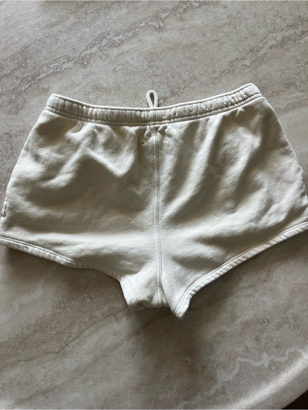 Joah Brown Cream Terry Lounge Shorts with Side Pocket - Picture 3 of 6